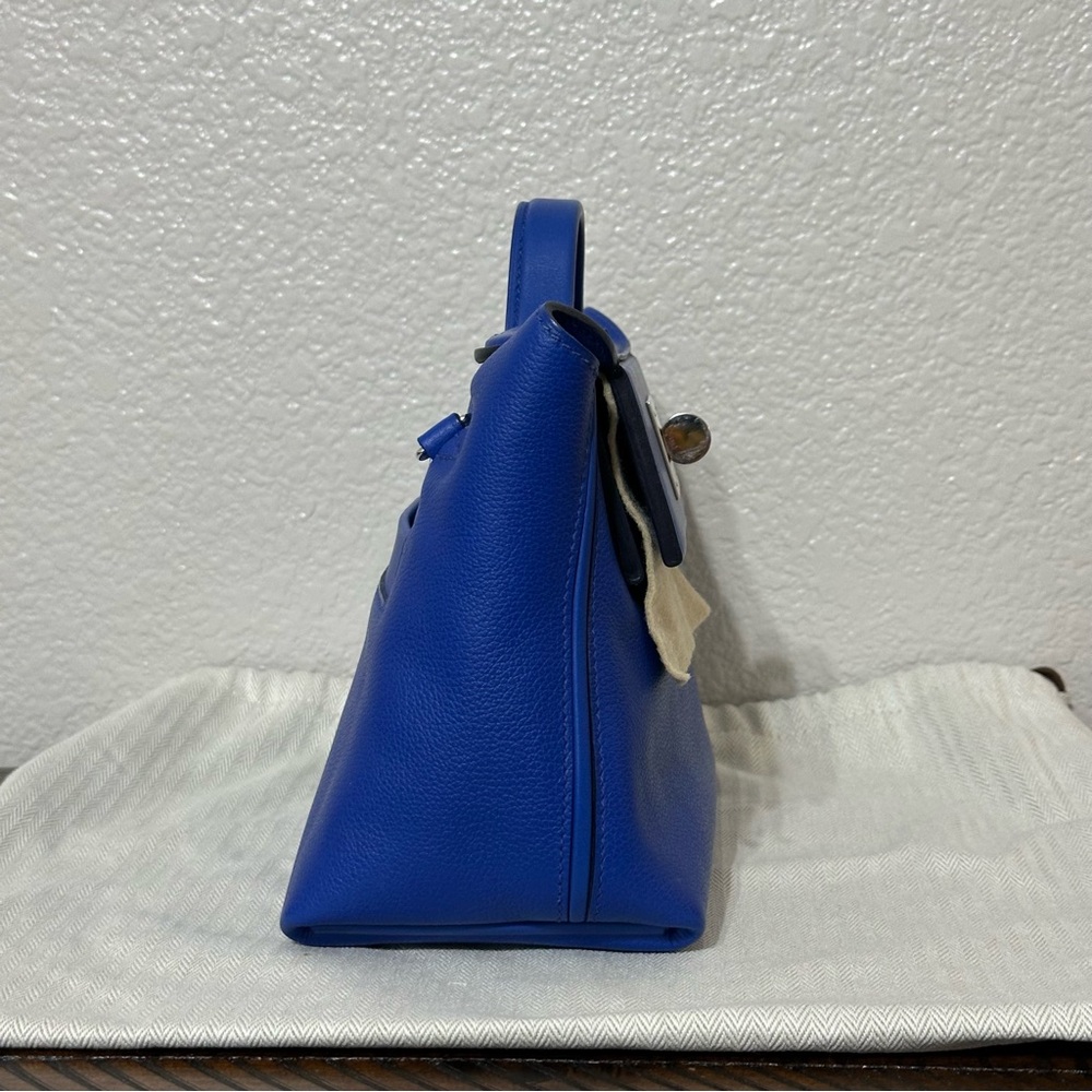Hermes 24/24 Mini 21 Blue Royal Palladium Hardware U Stamp 2022 Retail $10,600 - Picture 4 of 17